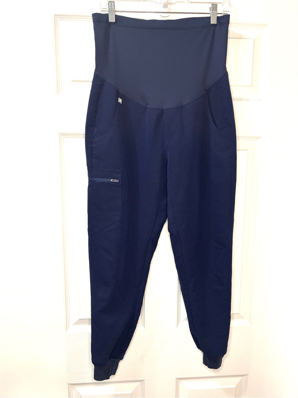 FIGS Zamora Maternity Jogger Scrub Pants Navy Blue Womens Small Pockets Medical